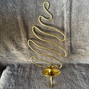 PartyLite Brass Spiral Candle Wall Sconces